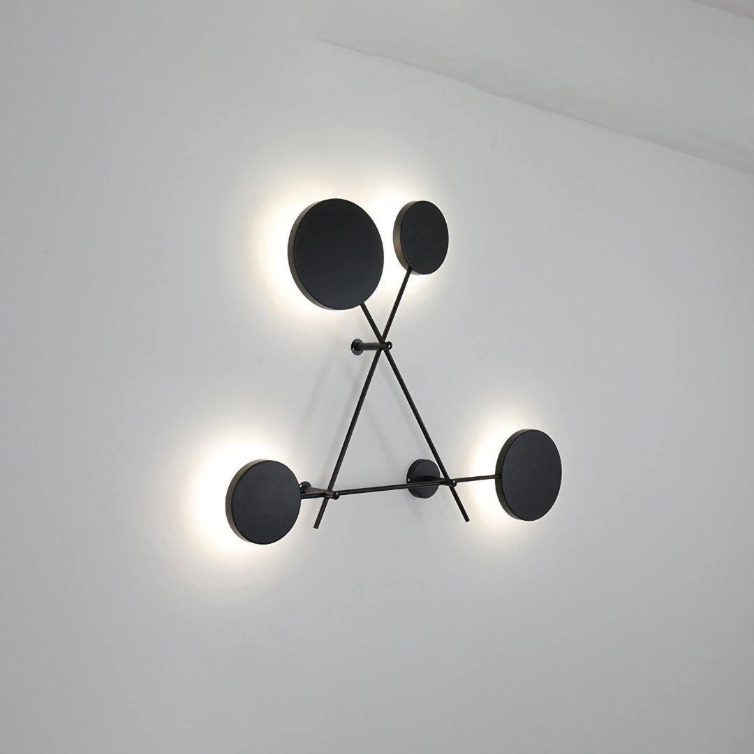 Lride Wall Lamp | Metal, Iron, Acrylic | Black, Gray + Black