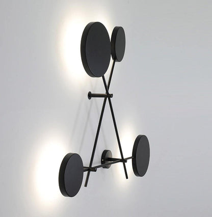 Lride Wall Lamp | Metal, Iron, Acrylic | Black, Gray + Black