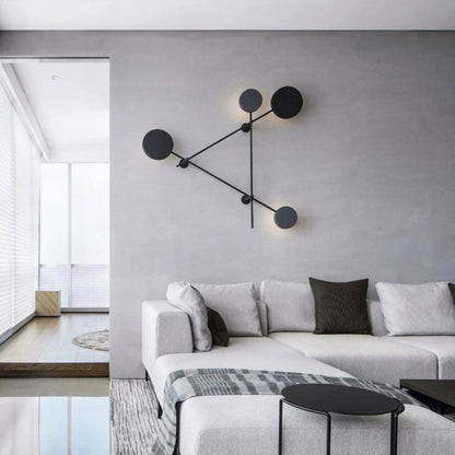 Lride Wall Lamp | Metal, Iron, Acrylic | Black, Gray + Black