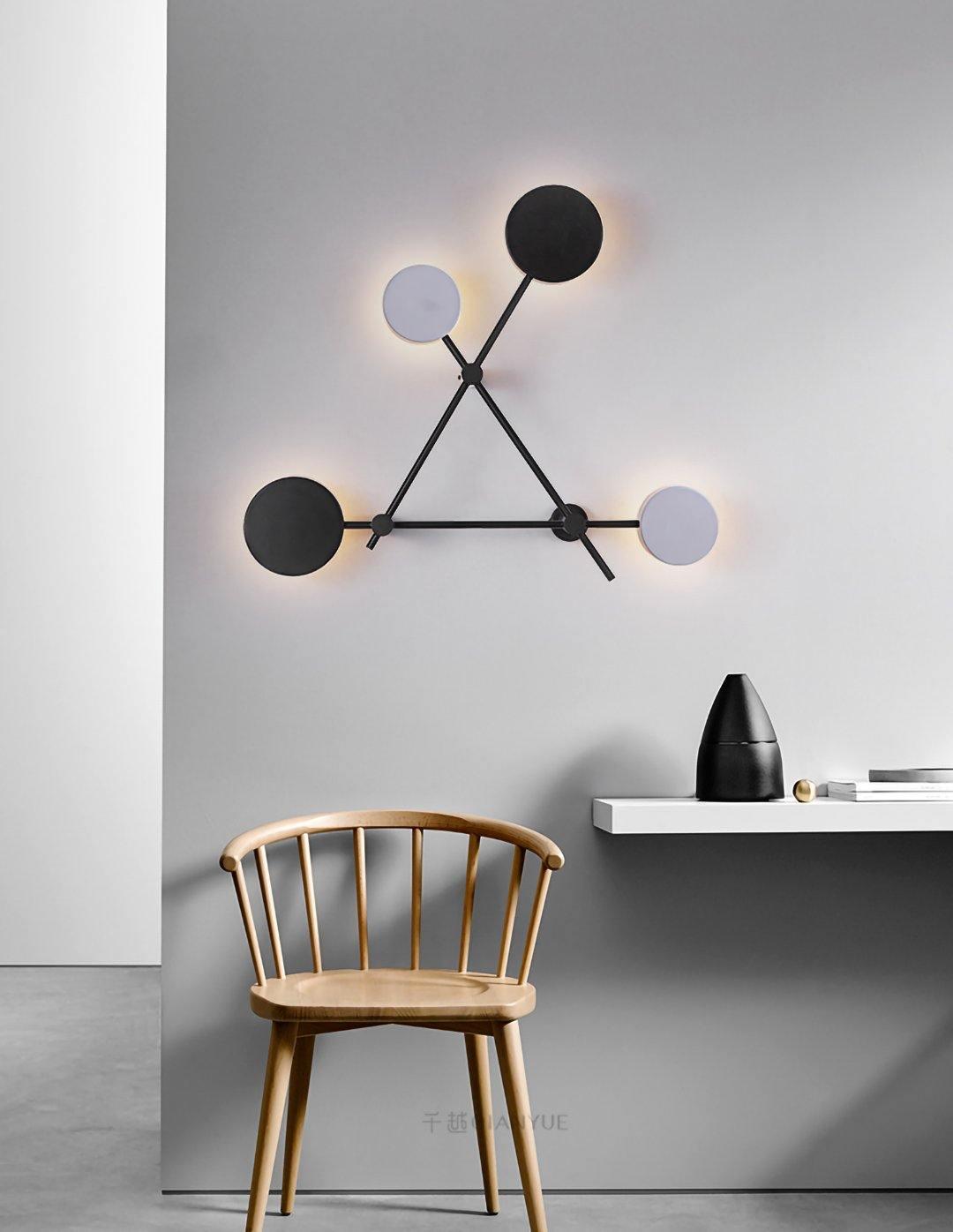 Lride Wall Lamp | Metal, Iron, Acrylic | Black, Gray + Black