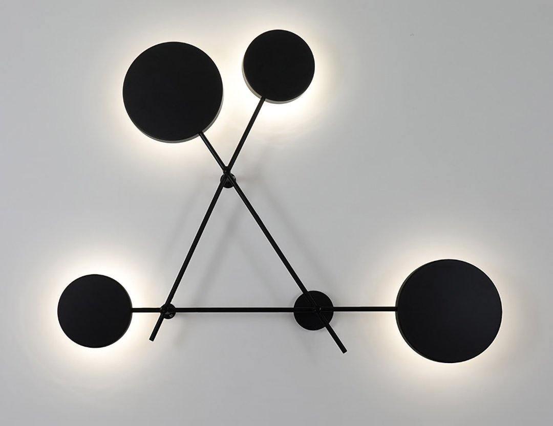 Lride Wall Lamp | Metal, Iron, Acrylic | Black, Gray + Black