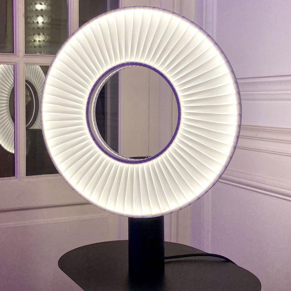 Vespera Table Lamp | Metal & Fabric | Black and White