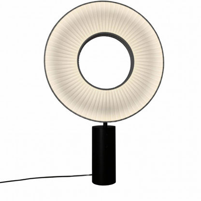 Vespera Table Lamp | Metal & Fabric | Black and White