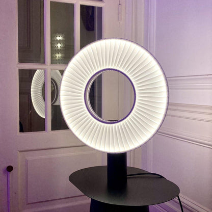 Vespera Table Lamp | Metal & Fabric | Black and White