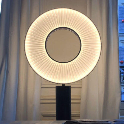 Vespera Table Lamp | Metal & Fabric | Black and White