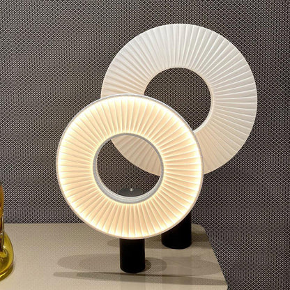 Vespera Table Lamp | Metal & Fabric | Black and White