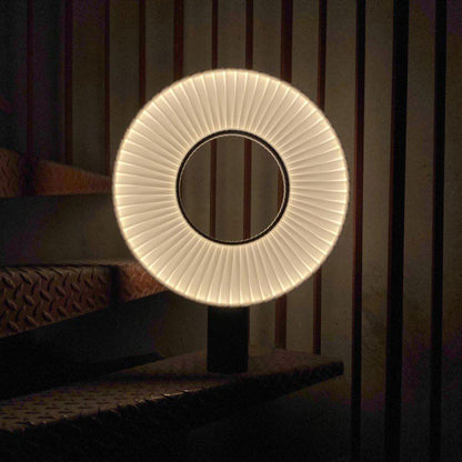 Vespera Table Lamp | Metal & Fabric | Black and White