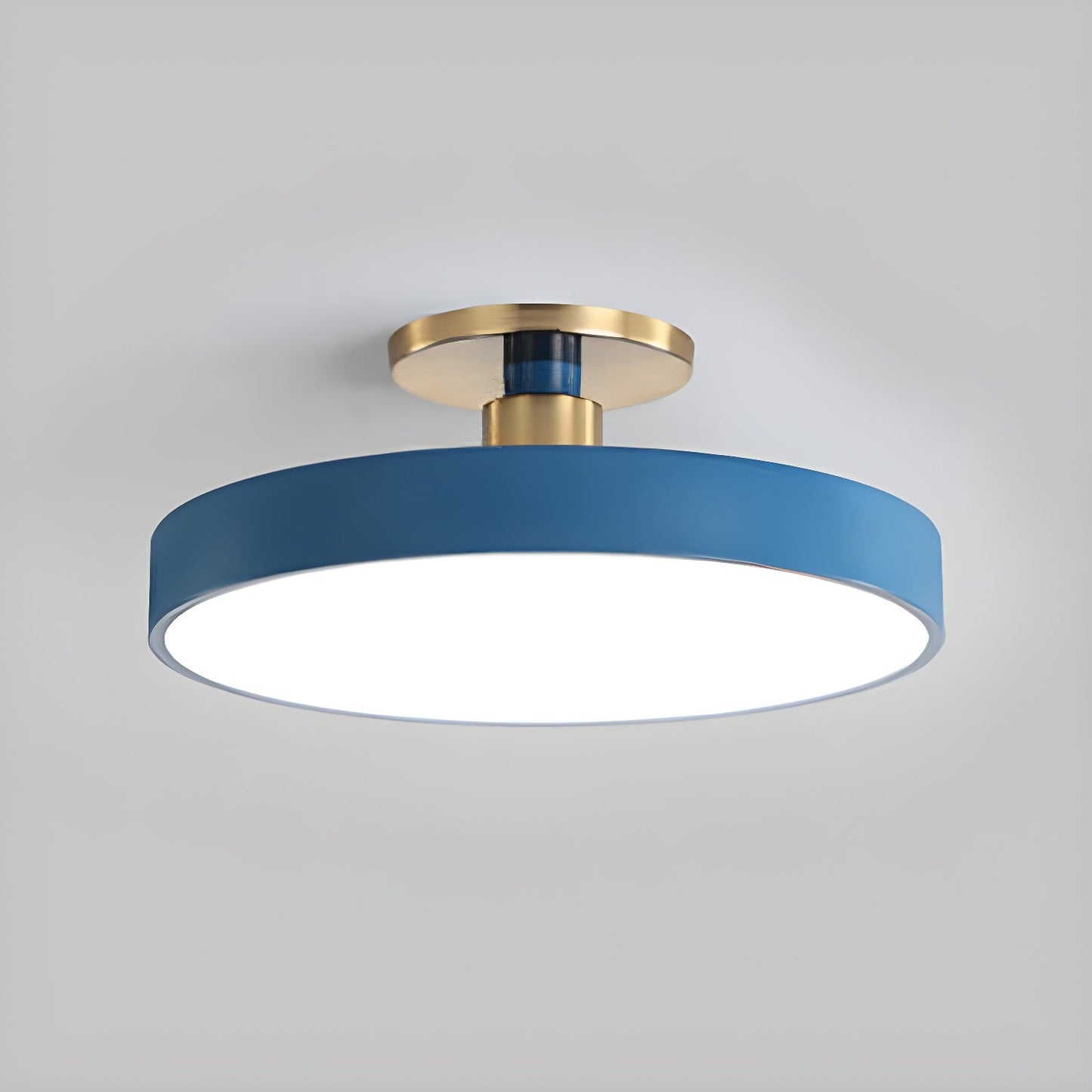 Isla Flush Mount Ceiling Lamp | Black and Gold Metal | 30cm or 40cm Diameter