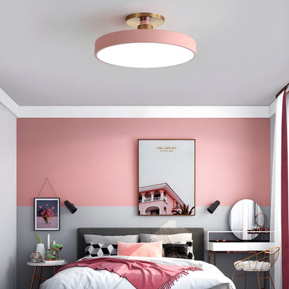 Isla Flush Mount Ceiling Lamp | Black and Gold Metal | 30cm or 40cm Diameter