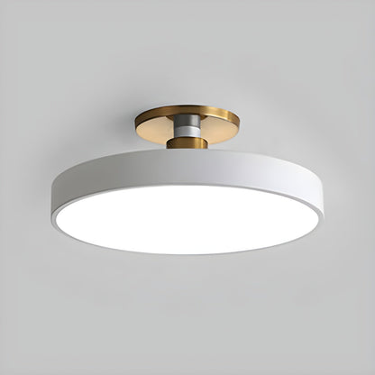 Isla Flush Mount Ceiling Lamp | Black and Gold Metal | 30cm or 40cm Diameter