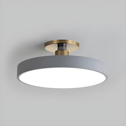 Isla Flush Mount Ceiling Lamp | Black and Gold Metal | 30cm or 40cm Diameter