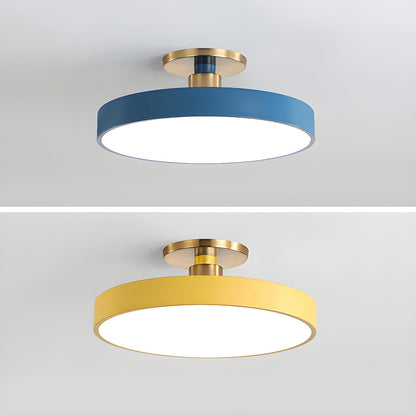 Isla Flush Mount Ceiling Lamp | Black and Gold Metal | 30cm or 40cm Diameter