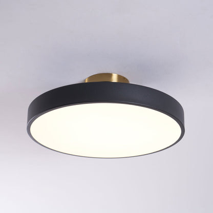 Isla Flush Mount Ceiling Lamp | Black and Gold Metal | 30cm or 40cm Diameter