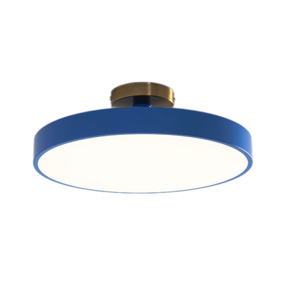 Isla Flush Mount Ceiling Lamp | Black and Gold Metal | 30cm or 40cm Diameter