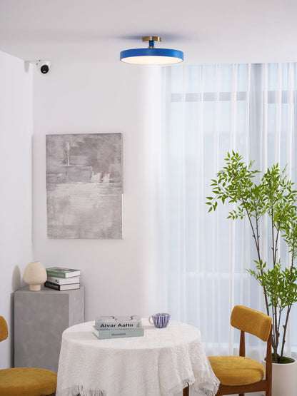 Isla Flush Mount Ceiling Lamp | Black and Gold Metal | 30cm or 40cm Diameter