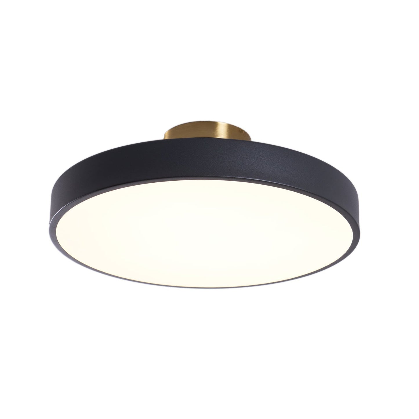 Isla Flush Mount Ceiling Lamp | Black and Gold Metal | 30cm or 40cm Diameter