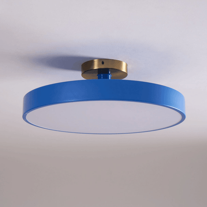 Isla Flush Mount Ceiling Lamp | Black and Gold Metal | 30cm or 40cm Diameter