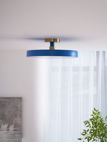Isla Flush Mount Ceiling Lamp | Black and Gold Metal | 30cm or 40cm Diameter