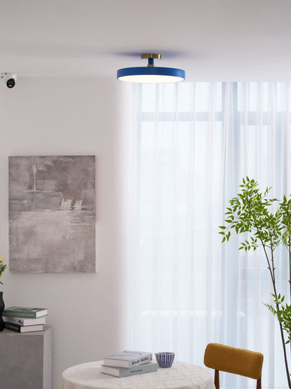 Isla Flush Mount Ceiling Lamp | Black and Gold Metal | 30cm or 40cm Diameter