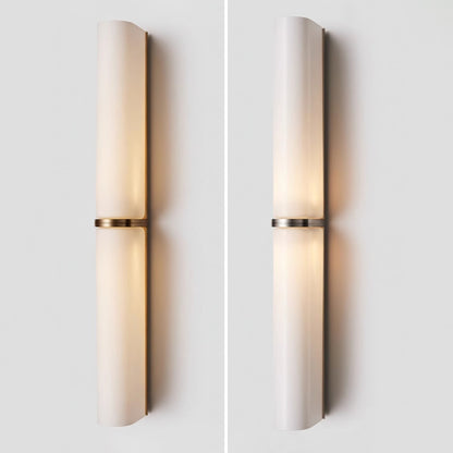 Ivory Glow Wall Sconce | Brass, Glass, Metal | White Shade