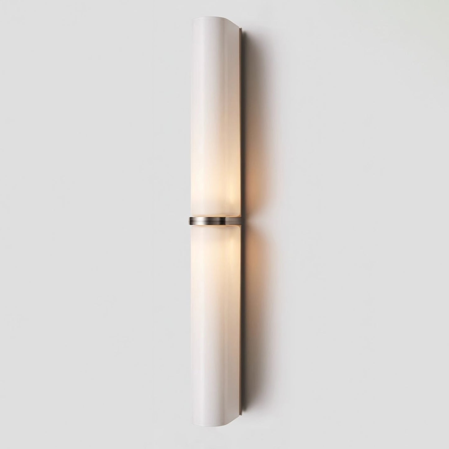 Ivory Glow Wall Sconce | Brass, Glass, Metal | White Shade