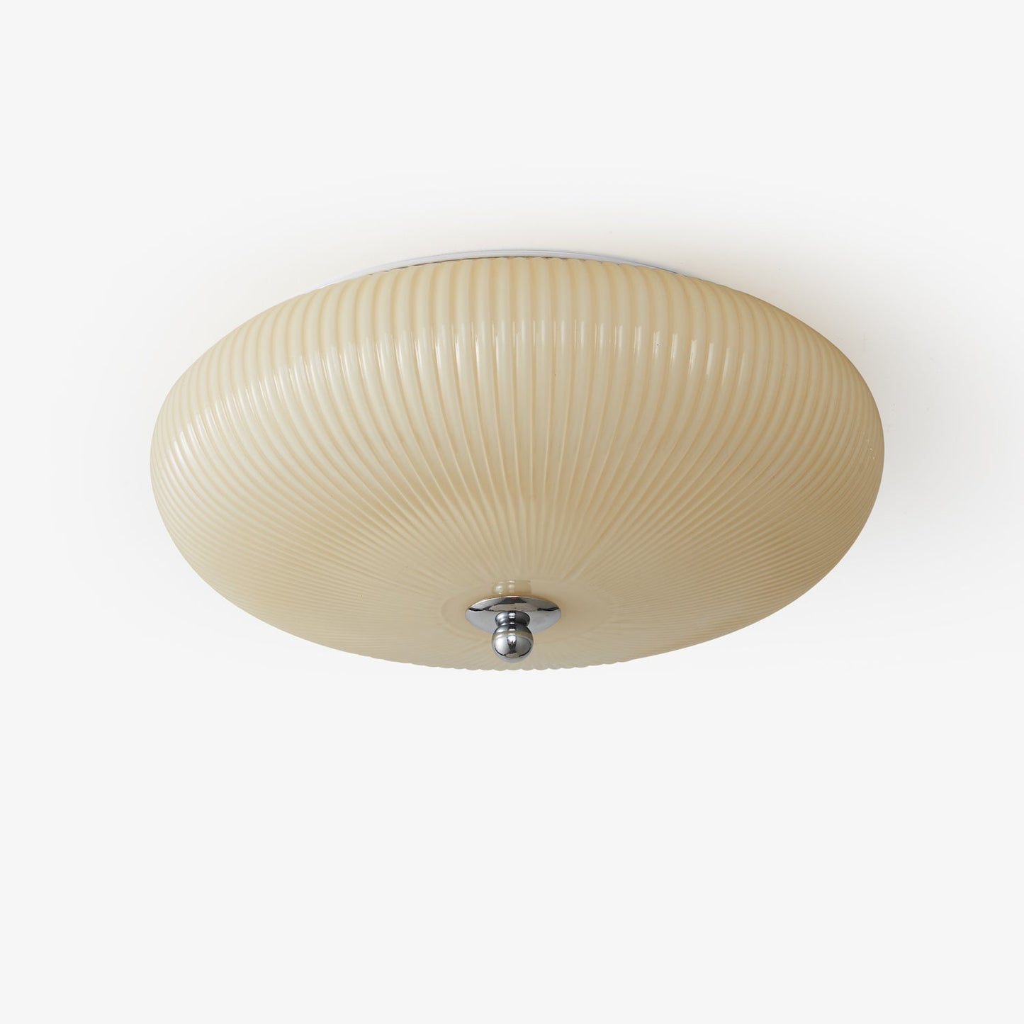 Ivory Ripple Ceiling Light | Metal & Glass | Cream