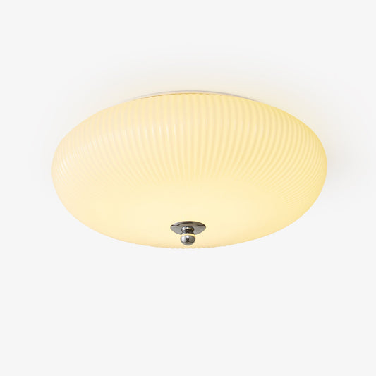 Ivory Ripple Ceiling Light | Metal & Glass | Cream