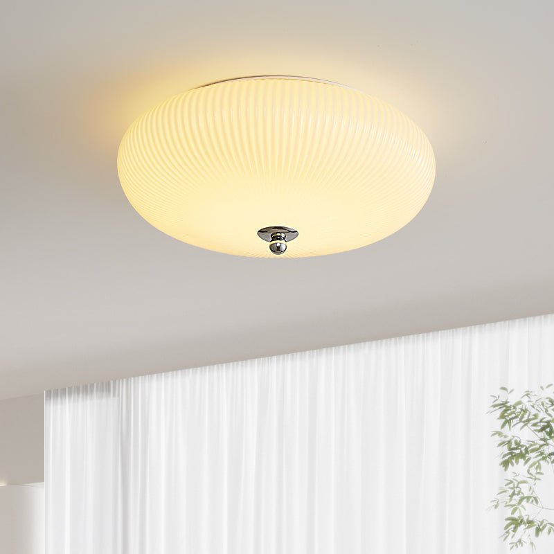 Ivory Ripple Ceiling Light | Metal & Glass | Cream