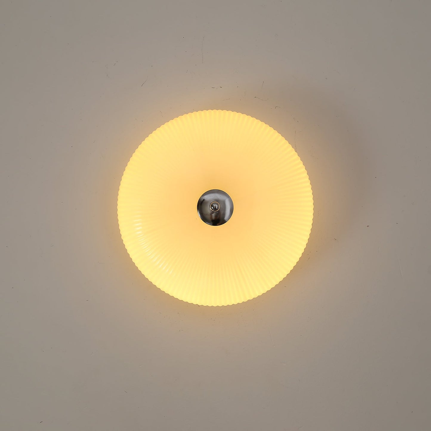 Ivory Ripple Ceiling Light | Metal & Glass | Cream