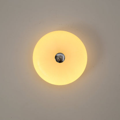 Ivory Ripple Ceiling Light | Metal & Glass | Cream