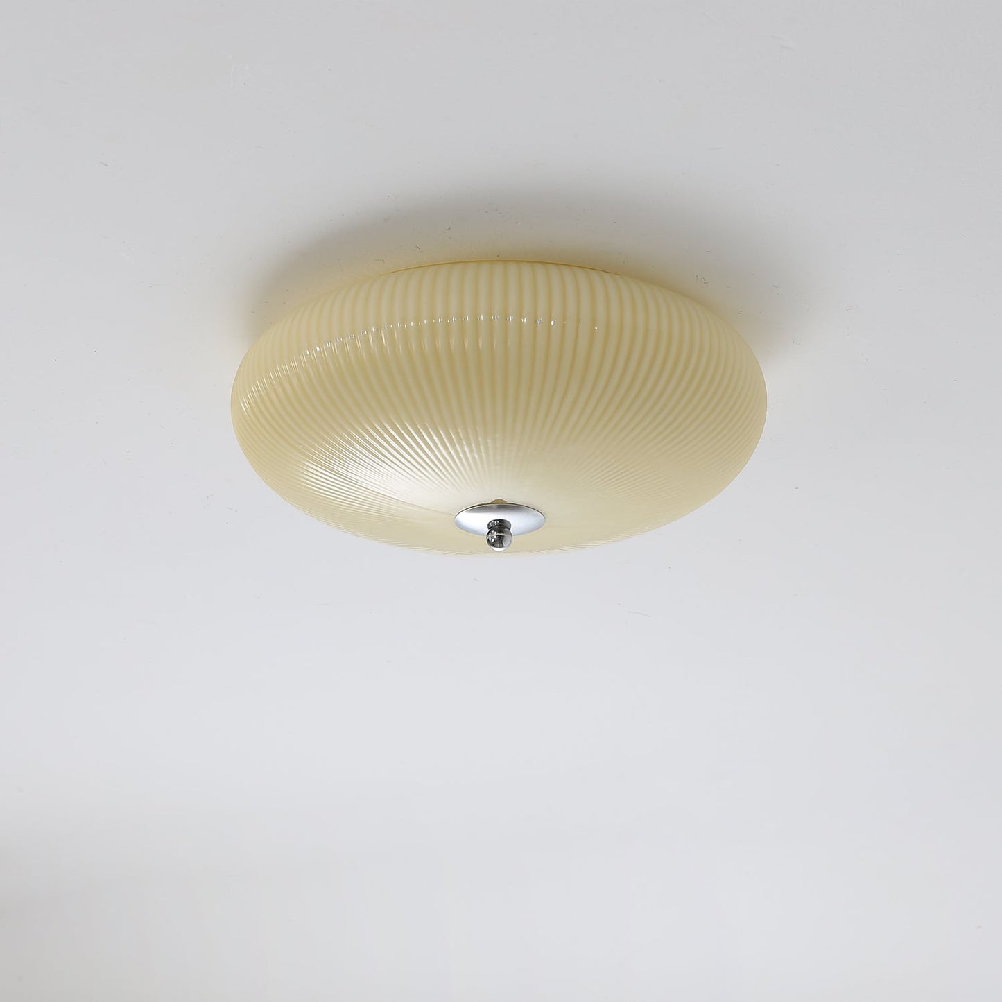 Ivory Ripple Ceiling Light | Metal & Glass | Cream