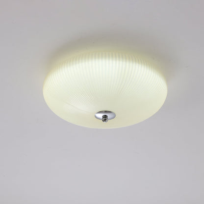 Ivory Ripple Ceiling Light | Metal & Glass | Cream