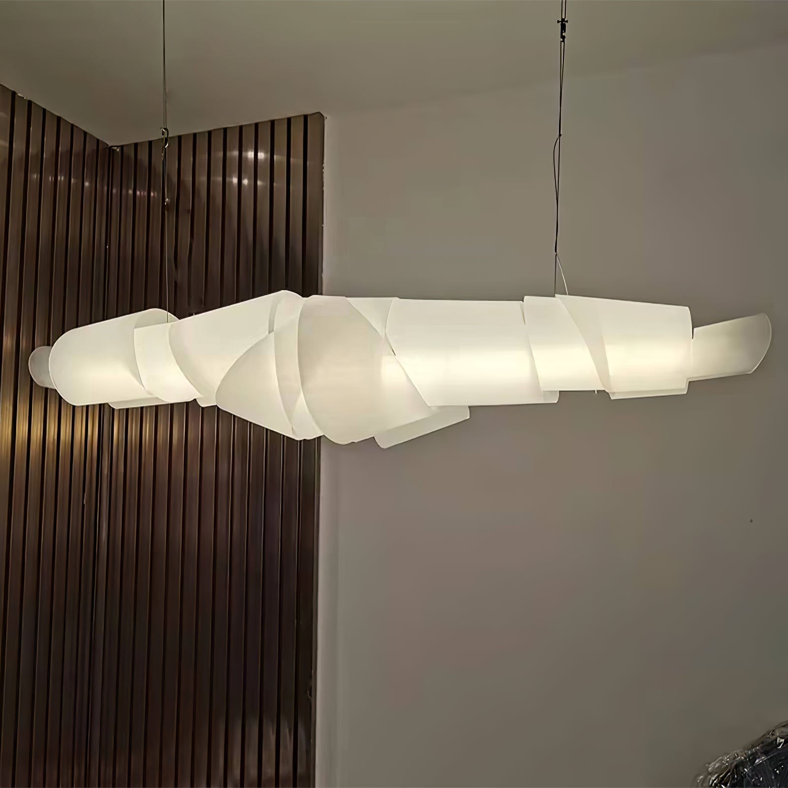 Caterpillar Chandelier | White PVC & Metal | 120cm/150cm Diameter