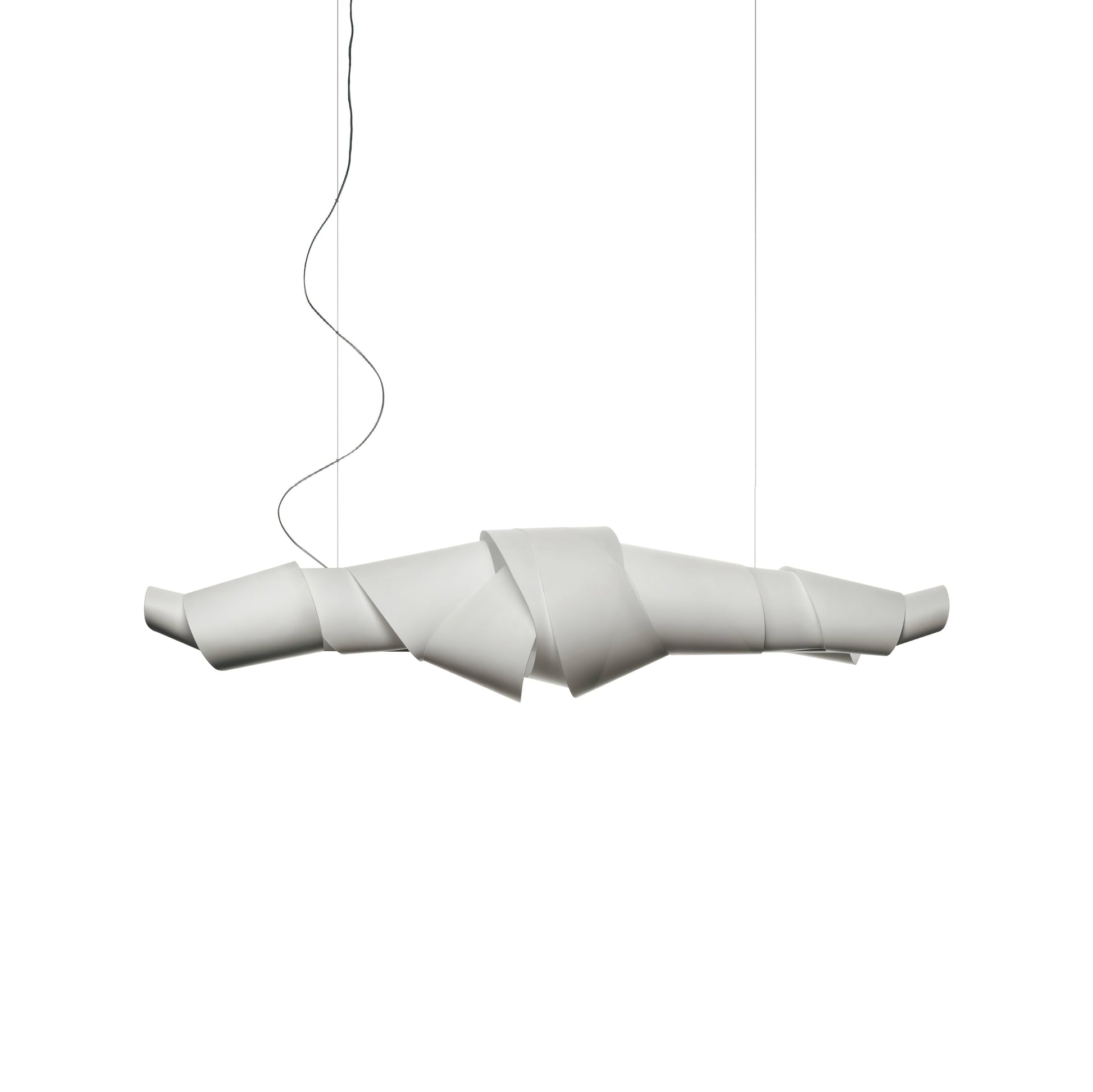 Caterpillar Chandelier | White PVC & Metal | 120cm/150cm Diameter