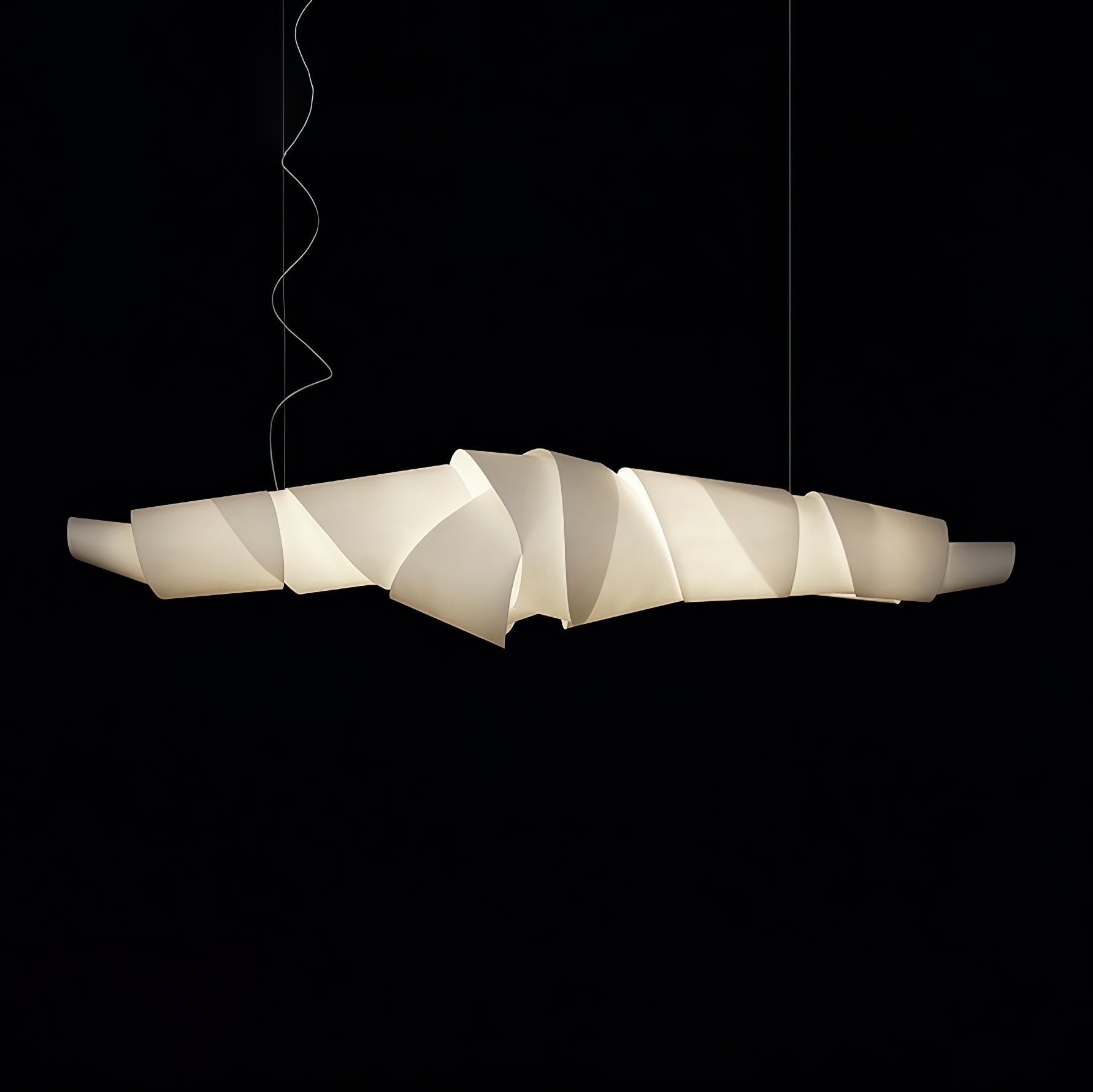 Caterpillar Chandelier | White PVC & Metal | 120cm/150cm Diameter