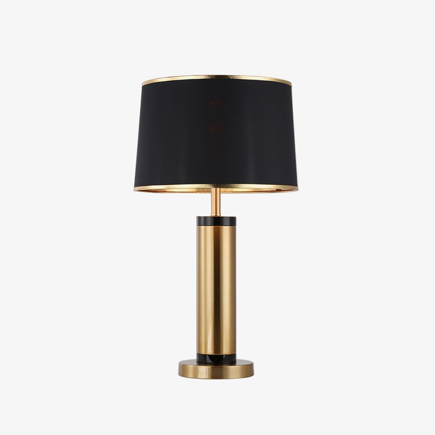 Jaspar Table Lamp | Metal & Fabric | Gold Finish with Black Shade
