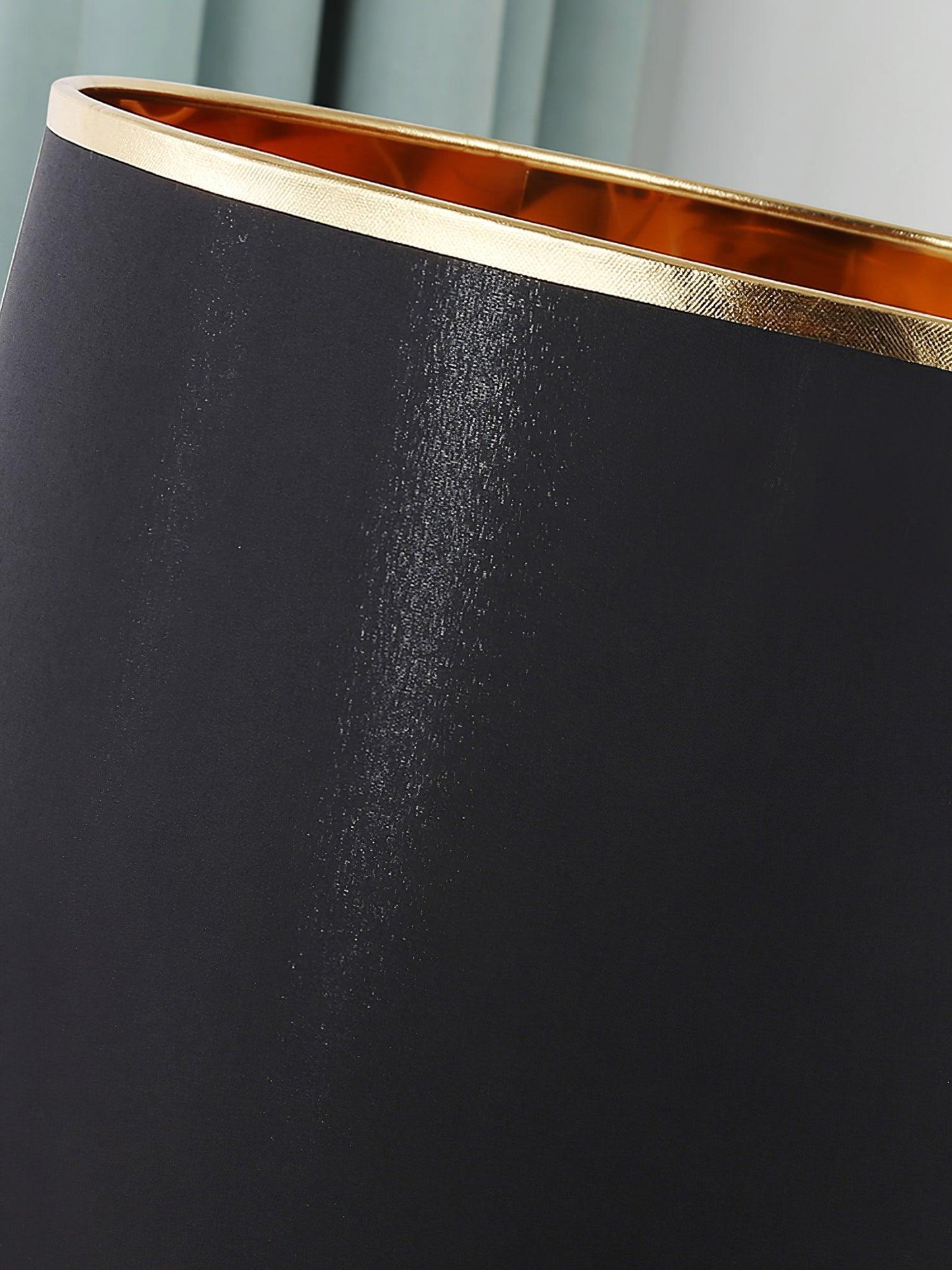 Jaspar Table Lamp | Metal & Fabric | Gold Finish with Black Shade