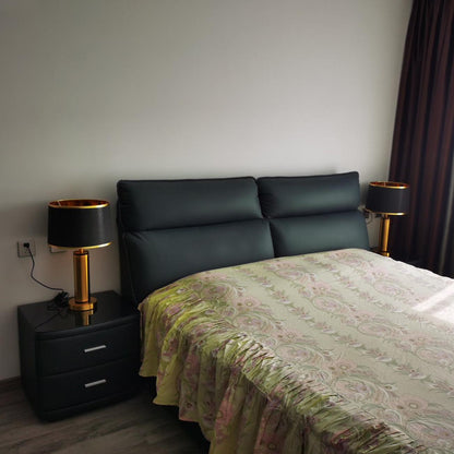 Jaspar Table Lamp | Metal & Fabric | Gold Finish with Black Shade