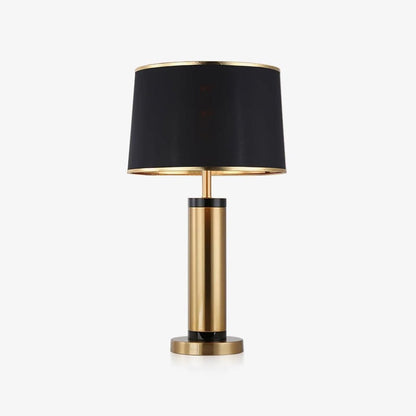 Jaspar Table Lamp | Metal & Fabric | Gold Finish with Black Shade