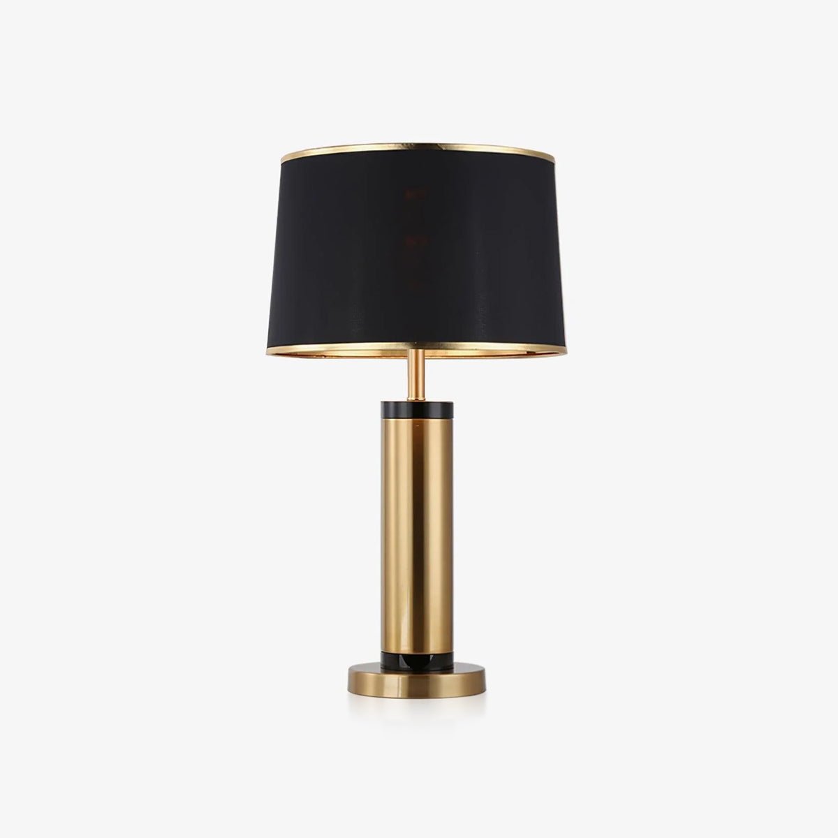 Jaspar Table Lamp | Metal & Fabric | Gold Finish with Black Shade