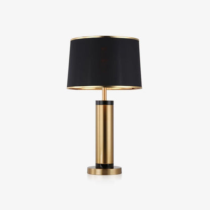 Jaspar Table Lamp | Metal & Fabric | Gold Finish with Black Shade