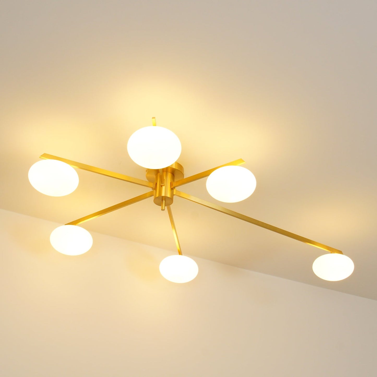 Jasper Ceiling Lamp | Brass & Black | 3, 5, or 6 Heads
