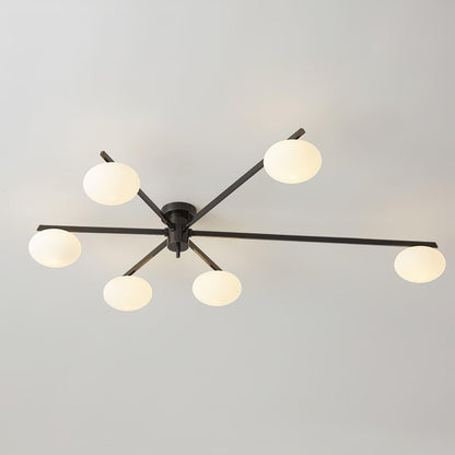 Jasper Ceiling Lamp | Brass & Black | 3, 5, or 6 Heads