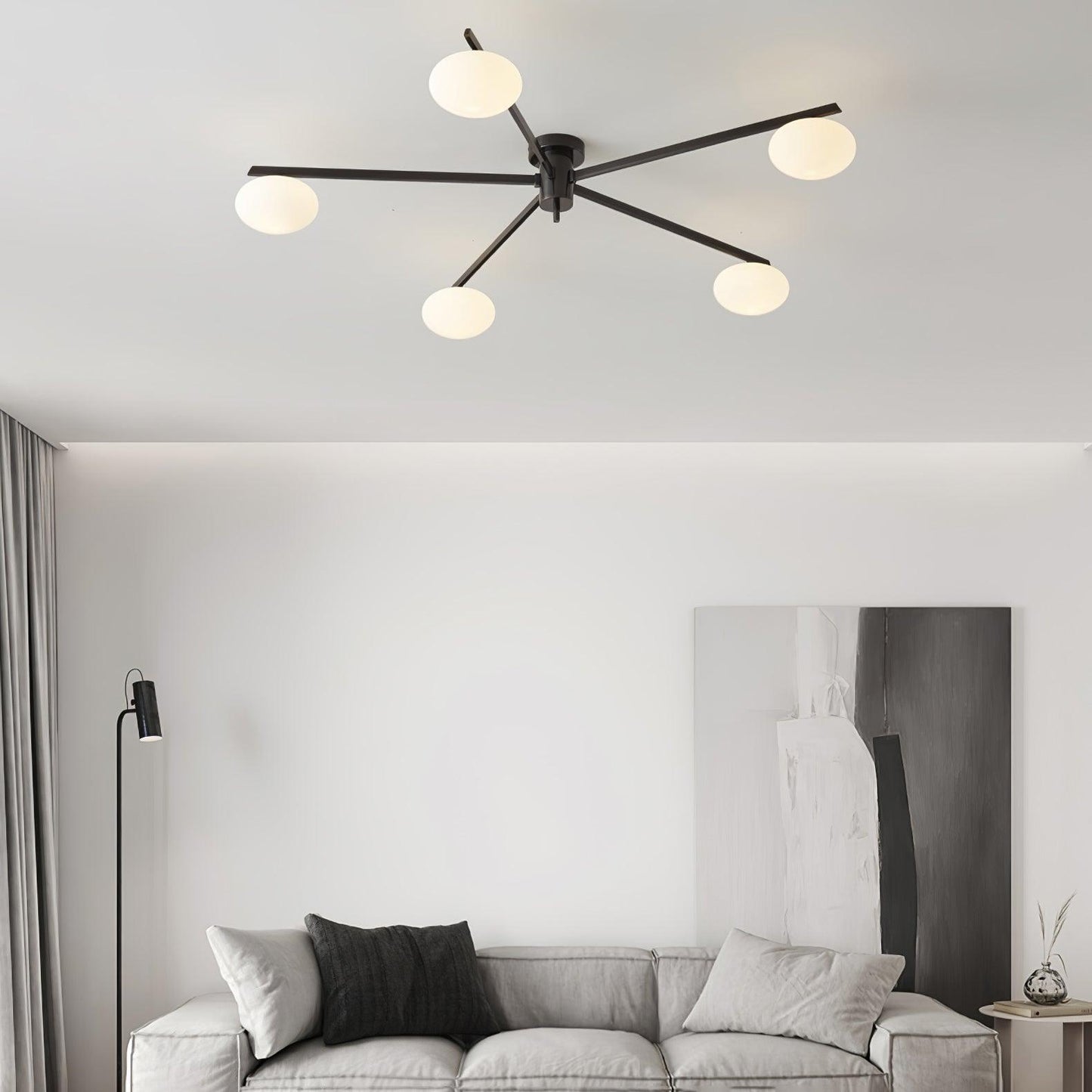 Jasper Ceiling Lamp | Brass & Black | 3, 5, or 6 Heads