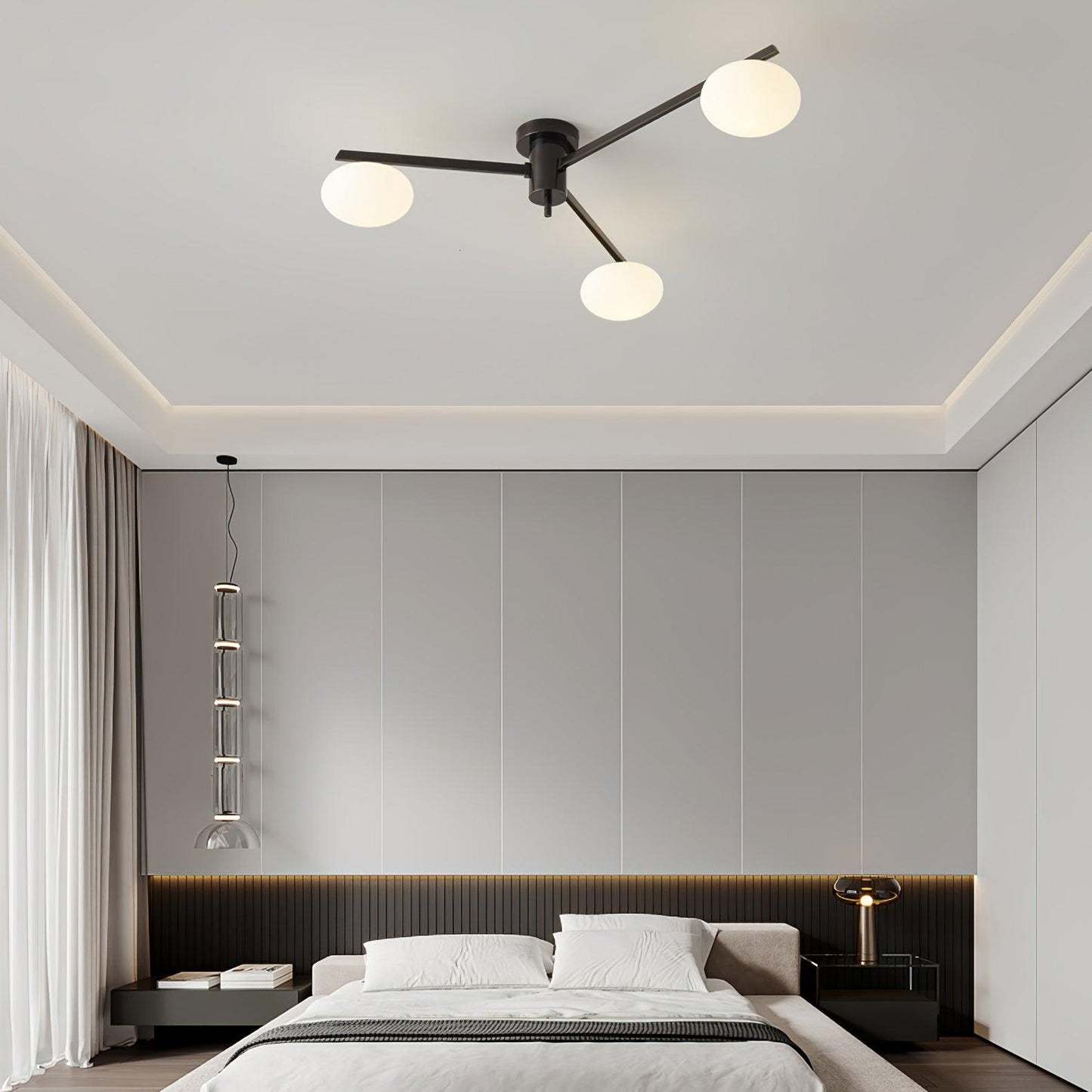 Jasper Ceiling Lamp | Brass & Black | 3, 5, or 6 Heads