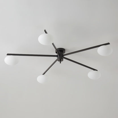 Jasper Ceiling Lamp | Brass & Black | 3, 5, or 6 Heads