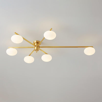 Jasper Ceiling Lamp | Brass & Black | 3, 5, or 6 Heads