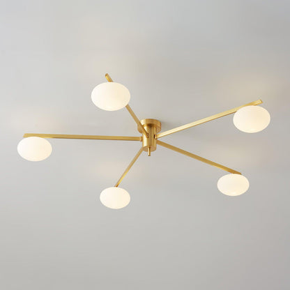 Jasper Ceiling Lamp | Brass & Black | 3, 5, or 6 Heads