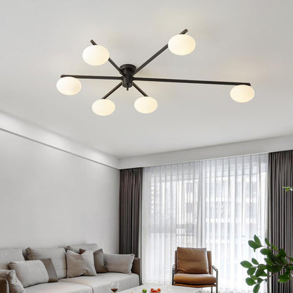 Jasper Ceiling Lamp | Brass & Black | 3, 5, or 6 Heads