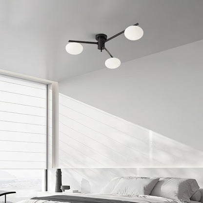 Jasper Ceiling Lamp | Brass & Black | 3, 5, or 6 Heads